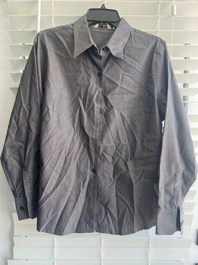 Eddie Bauer Men's Long-Sleeve Button-Up Shirt - Charcoal